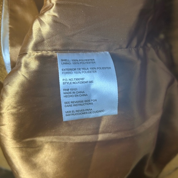 Pink Envelope Brown Peacoat High Collar Wool-Blend - Picture 4 of 4